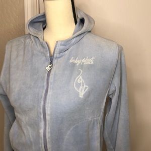 Light blue velour hoodie